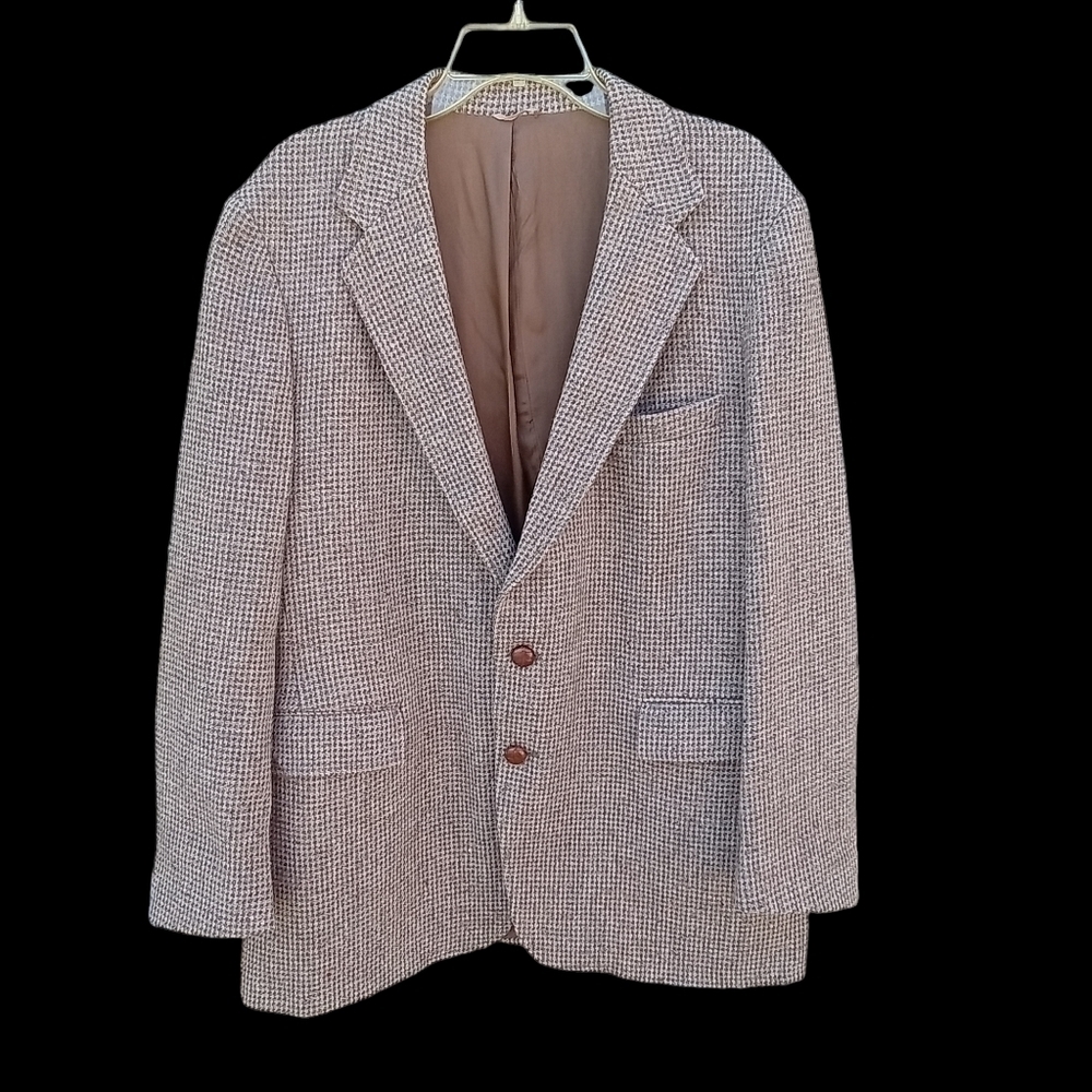 Vintage Levi's Menswear Wool Herringbone Tweed Sport Coat Blazer Men Size 42R